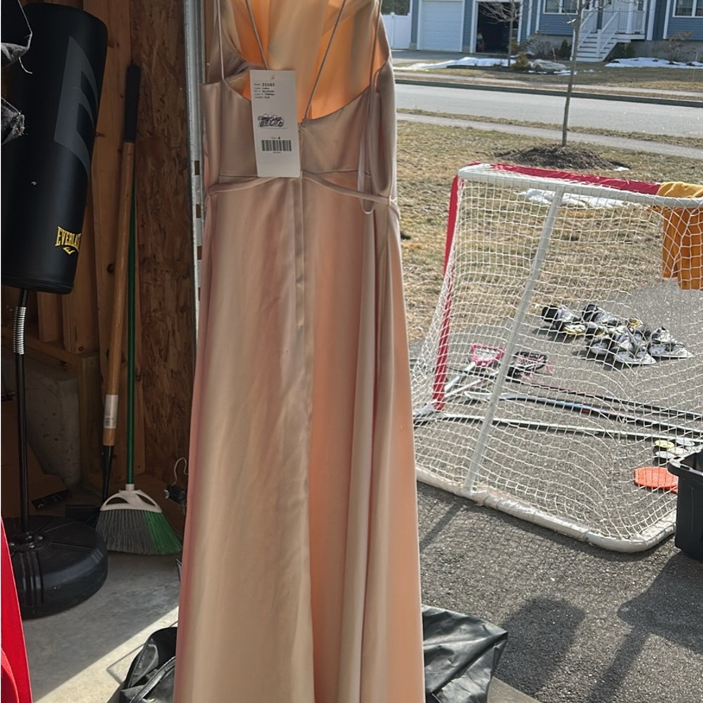 Elegant Cream Evening Gown